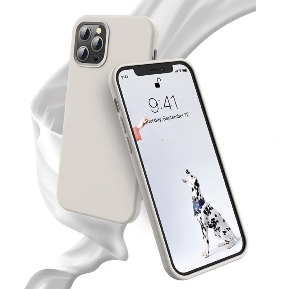 iPhone 12 Pro Max Silicone Phone Case, Stone